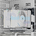 Кулер для процессора Thermalright Royal Pretor 130 Ultra White (4-pin PWM, 158mm, Ni/Cu, 7x6mm, 1x120mm ARGB +1x130mm, 69CFM/81.88CFM, 27dBA/28.3dBA, 2150RPM/1750RPM, S: 1200, 1700, 1851, 115X, 2011, 2066, AM4, AM5, white)