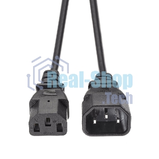 Кабель монитор - компьютер 1.8 м 220V (UPS -> устройство) VDE 3Gx0.5мм QUST(Aopen) ACE001-1.8м