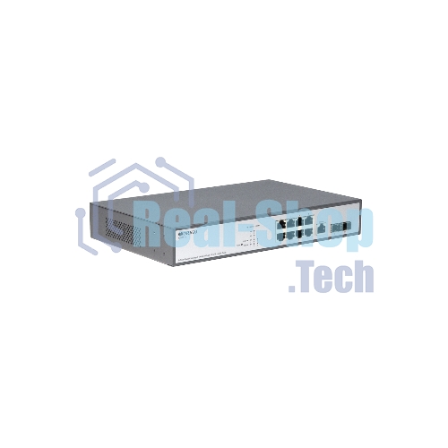 Коммутатор Managed L2 Switch 8x1000Base-T, 2x1000Base-X SFP, RJ45 Console, 19