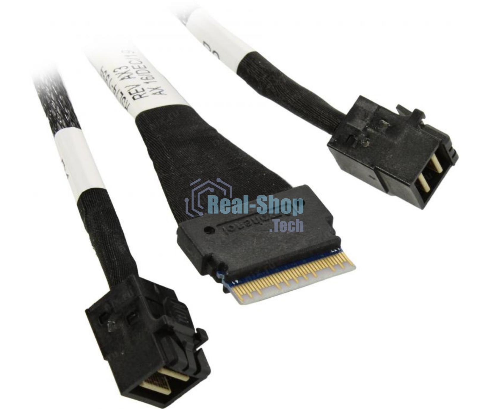 Кабель Broadcom 05-60003-00 Slimline SASx8 (SFF8654) -to- 2 SAS HD x4 (SFF8643)+ SFF9402, 1M