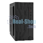 Компьютерный корпус Minitower ExeGate BAA-303M-UNS450 (mATX, БП UNS450 с вент. 12см, 2*USB, HD Audio, черный)