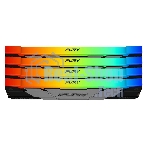 Оперативная память Kingston Fury Renegade, DDR4, 128Gb (4x32Gb), 3600MHz, CL18, DIMM, радиатор, RGB, черный/серебристый