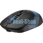 Мышь беспроводная A4Tech Fstyler FB10CS черный/синий, 2000 dpi, радиоканал, Bluetooth, USB, кнопки - 4