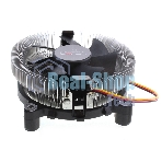 Кулер для процессора Crown CM-80 v2 серебристый/черный, 75 мм, алюминий, 2200 об/мин, 22 дБ, 3 pin, 65 Вт, 42 мм