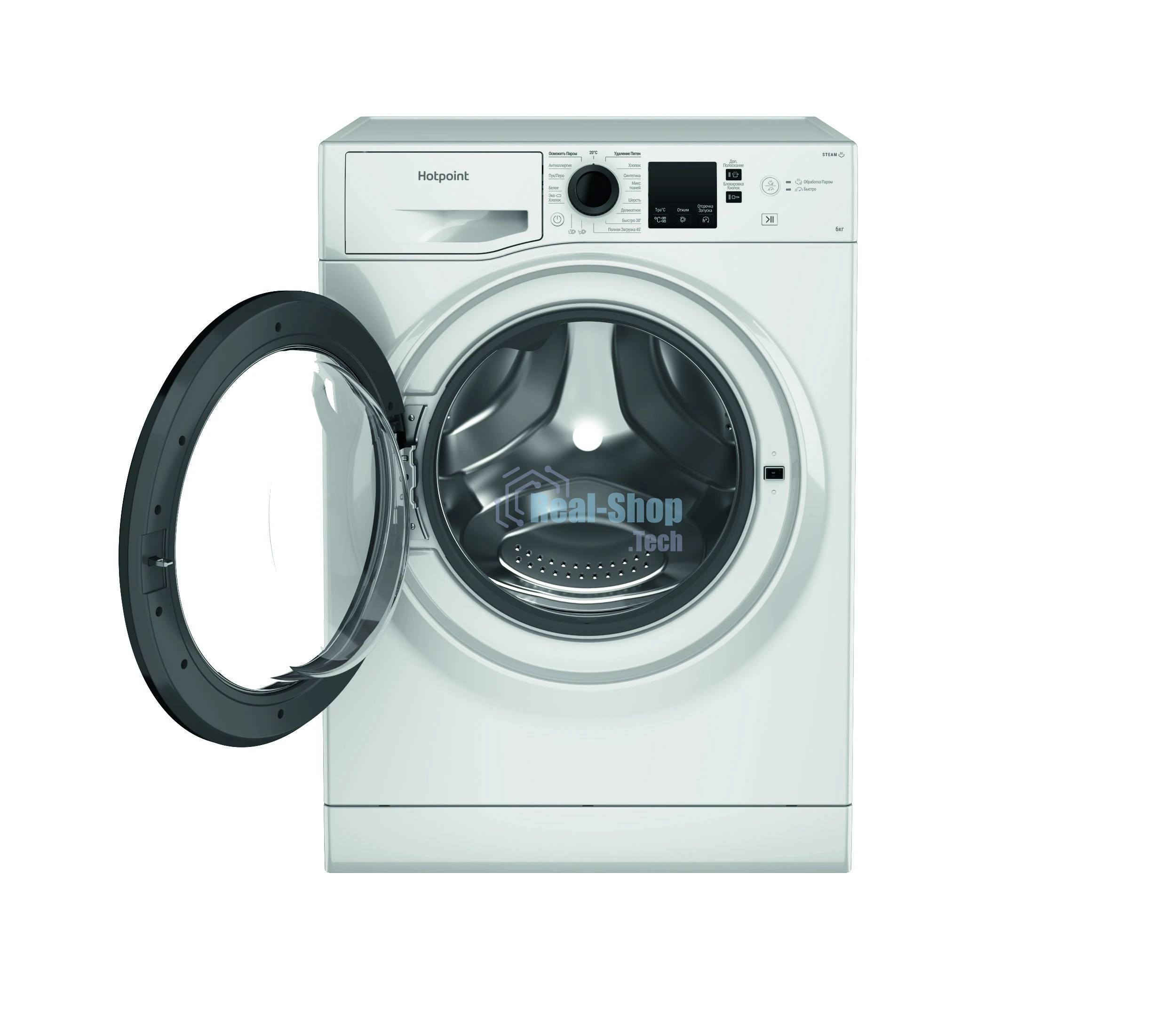 Стиральная машина Hotpoint NSS 6015 KV RU белый, загр. фронтальная макс.: 6 кг 1000 об/мин класс: А