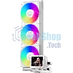 Система охлаждения PCCooler GT360 ARGb Display WH (310W, 360мм, LED temp., белый, ARGb/Fans: 3x120мм, 99CFM, 41.5dBA, 3000RPM/Pump 15dBA, 2600RPM, Rad thickness 27мм/S: 1851, 1700, 1200, 115X, AM5, AM4)