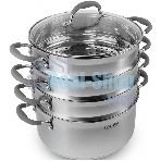 Пароварка Rondell RDS-1103 26 см. 3 перфорированных уровня (5,5 л - нижний ярус)