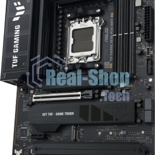 Материнская плата ASUS TUF GAMING X870E-PLUS WIFI7, AM5, AMD X870E, 4xDDR5, 4xSATA, 4xM.2, 1xPCIe 5.0 x16, 1xPCIe 4.0 x4, 1xPCIe 3.0 x1, 1xHDMI, 1x2.5Gb LAN, Wi-Fi 7, Bluetooth 5.4, 2xUSB-C 40Gbps, 3xUSB-A 10Gbps, 4xUSB-A 5Gbps, 4xUSB-A 2.0, 3x3.5 мм, 7.1, ATX