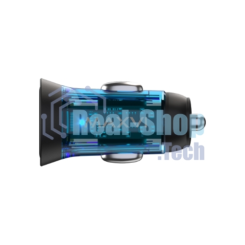Автомобильное зарядное устройство Maxvi CCM-MS603PD 43W 6A (USB + Type-C, QC3.0 PD3.0) черный