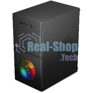 Компьютерный корпус CBR mATX Minitower V867, без БП, 1хUSB 3.0, 2хUSB 2.0, HD Audio+Mic, Rainbow Fan, Black PCC-MATX-V867-WPSU