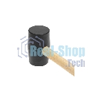 Киянка резиновая Kranz KR-12-8145 910 г, черная резина, деревянная рукоятка