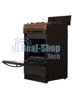 Плита газовая Gefest CG 50М02 К83 коричневый, конфорок 4 шт, духовка 42 л, 50 см x 85 см x 53 см