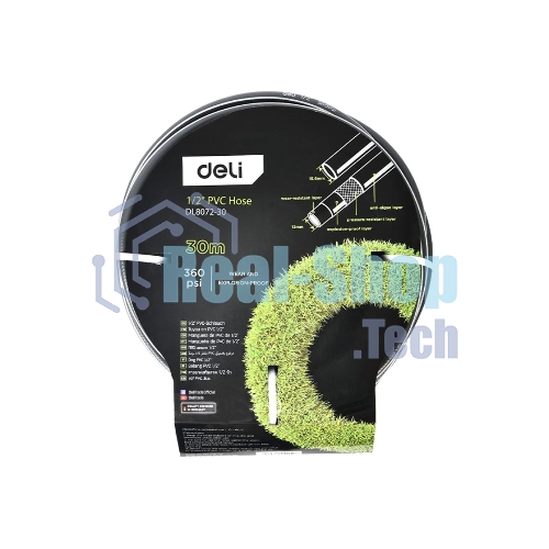 Шланг поливочный армированный Deli DL8072-30 30 метров, 1/2