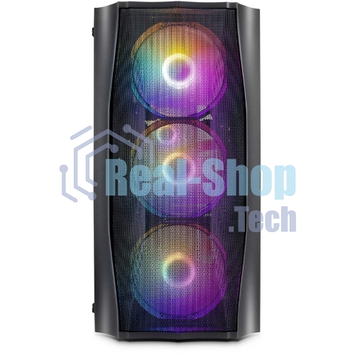 Компьютерный корпус 1STPLAYER FIREBASE X3-M Black, mATX, TG, 4x120мм LED fans inc.