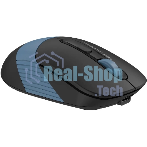 Мышь беспроводная A4Tech Fstyler FB10CS черный/синий, 2000 dpi, радиоканал, Bluetooth, USB, кнопки - 4