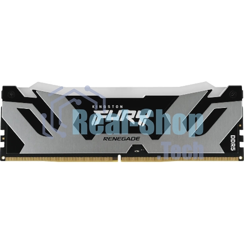 Оперативная память Kingston Fury Renegade RGB, DDR5, 24GB (1x24 GB), 7200 MHz, CL38, радиатор, RGB, серебристый