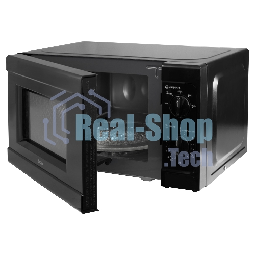 Микроволновая печь BBK 20MWS-709M/B черный, 20 л, 700 Вт, переключатели - поворотный механизм