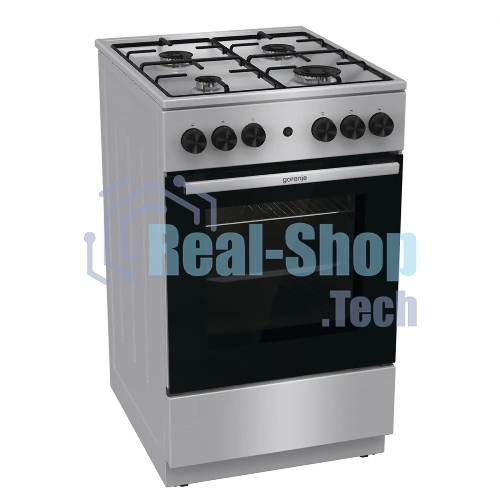 Плита газовая Gorenje GGI5A21XJ серебристый, конфорок 4 газовых, духовка 61 л, 50 см x 85 см x 59.4 см