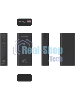 Портативный аккумулятор Digma DGPF10E 10000mAh QC3.0/PD3.0 45W 4.5A USB-A/USB-C черный