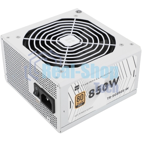 Блок питания Thermalright, 850W 80+ Gold (ATX, 3.1, PCIe 5.1, Non-modular, 1x24(20+4)pin, 1xCPU 8(4+4)pin, 2xPCIe*2 8(6+2)pin, 5xSATA3, 1x12+4pin (12VHPWR PCIe 5.1 12+4pin 600mm), 3xMOLEX4pin, Active, 120x120мм, 150x140x86mm, APFC, white)