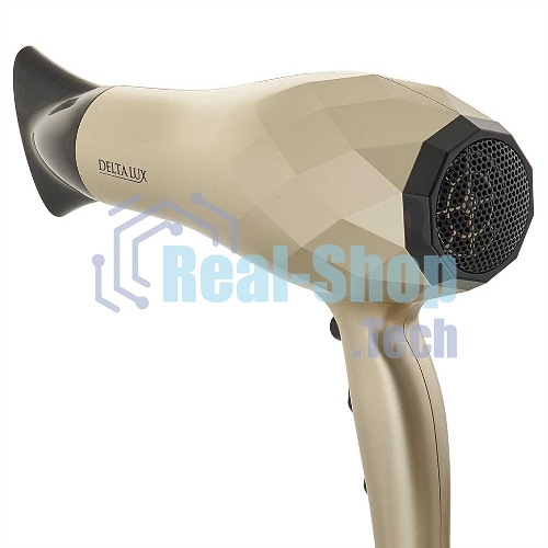 Фен DELTA LUX DL-0941 золотой/черный, 2200 Вт, ионизация