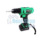 Дрель-шуруповерт Zitrek Greenpower 12-Li 063-4074, 12 В, 1,5 Ач, 32 Нм, щеточный