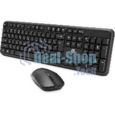 Комплект клавиатура+мышь Oklick S277W беспроводной, USB, 1600 DPI, чёрный