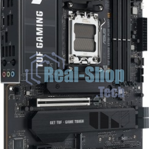Материнская плата ASUS TUF GAMING X870E-PLUS WIFI7, AM5, AMD X870E, 4xDDR5, 4xSATA, 4xM.2, 1xPCIe 5.0 x16, 1xPCIe 4.0 x4, 1xPCIe 3.0 x1, 1xHDMI, 1x2.5Gb LAN, Wi-Fi 7, Bluetooth 5.4, 2xUSB-C 40Gbps, 3xUSB-A 10Gbps, 4xUSB-A 5Gbps, 4xUSB-A 2.0, 3x3.5 мм, 7.1, ATX