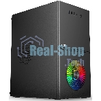 Компьютерный корпус CBR mATX Minitower V867, без БП, 1хUSB 3.0, 2хUSB 2.0, HD Audio+Mic, Rainbow Fan, Black PCC-MATX-V867-WPSU