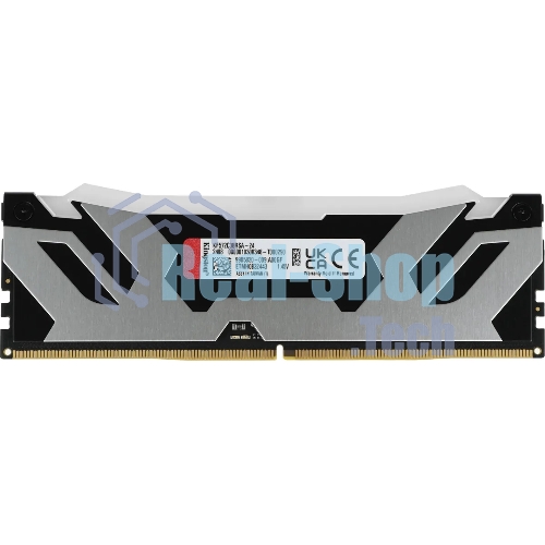 Оперативная память Kingston Fury Renegade RGB, DDR5, 24GB (1x24 GB), 7200 MHz, CL38, радиатор, RGB, серебристый
