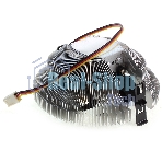 Кулер для процессора Crown CM-80 v2 серебристый/черный, 75 мм, алюминий, 2200 об/мин, 22 дБ, 3 pin, 65 Вт, 42 мм