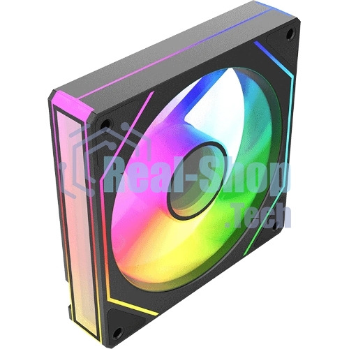 Вентилятор для корпуса Bloody CF-11 LCD ARGb 120х120x25 черный 4-pin 32дБ (упак.:1шт) (CF-11-ARGb120-BK) Ret