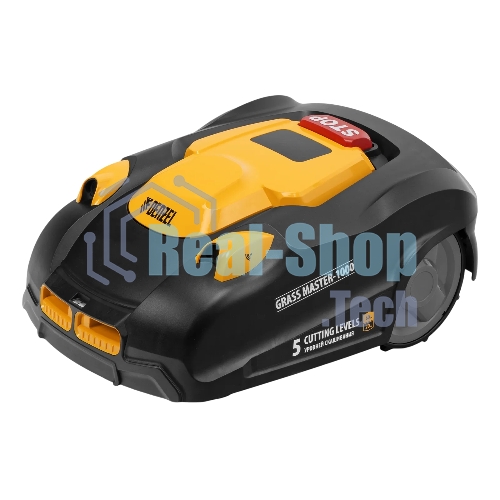 Робот-газонокосилка Denzel Grass Master 1000, ультразвуковой датчик, 3 Ач, LCD дисплей, Wi-Fi