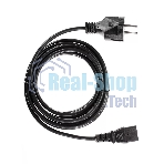 Кабель компьютер - розетка 3 м 220V (Европейский стандарт) VCOM/TELECOM
