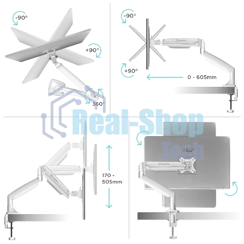 Кронштейн для мониторов ONKRON G100 белый 13