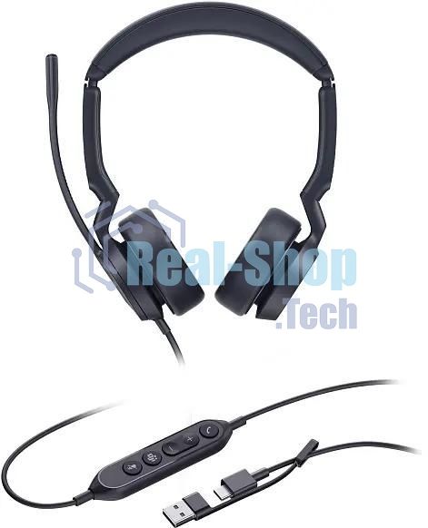 Гарнитура Yealink UH44 Dual UC чёрный, проводная, USB