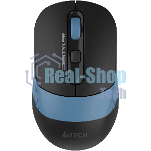 Мышь беспроводная A4Tech Fstyler FB10CS черный/синий, 2000 dpi, радиоканал, Bluetooth, USB, кнопки - 4