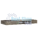 Коммутатор неуправляемый IP-COM F1024 24 порта, 24x100 Мбит/с, установка в стойку, металлический корпус