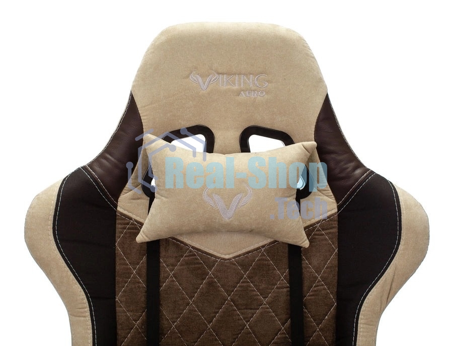 Кресло игровое Бюрократ VIKING 7 KNIGHT BR FABRIC коричневый текстиль/эко.кожа крестовина металл/пластик