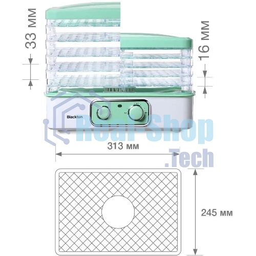Сушилка для овощей Blackton Bt FD1111 White-green