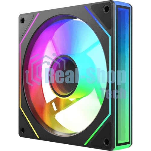 Вентилятор для корпуса Bloody CF-11 LCD ARGb 120х120x25 черный 4-pin 32дБ (упак.:1шт) (CF-11-ARGb120-BK) Ret