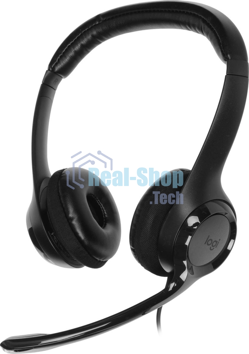 Гарнитура Logitech H390 чёрный, проводная, USB