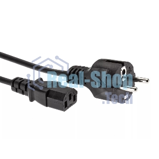 Кабель компьютер - розетка 3 м 220V (Европейский стандарт) VCOM/TELECOM