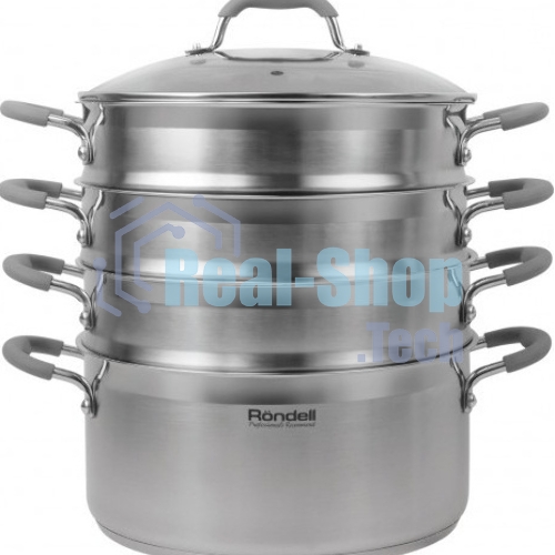 Пароварка Rondell RDS-1103 26 см. 3 перфорированных уровня (5,5 л - нижний ярус)