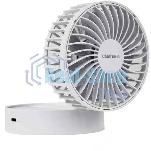 Вентилятор Centek CT-5044 белый, настольный, 4 Вт, 3 скорости, 10 см