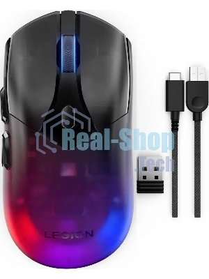 Мышь Lenovo Legion M410 Wireless RGb Gaming черный оптическая 16000dpi беспров. BT/Radio USB (GY51P83012)