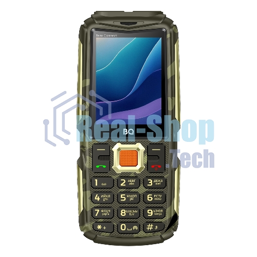 Мобильный телефон BQ 2430L Tank Connect камуфляж/золотистый