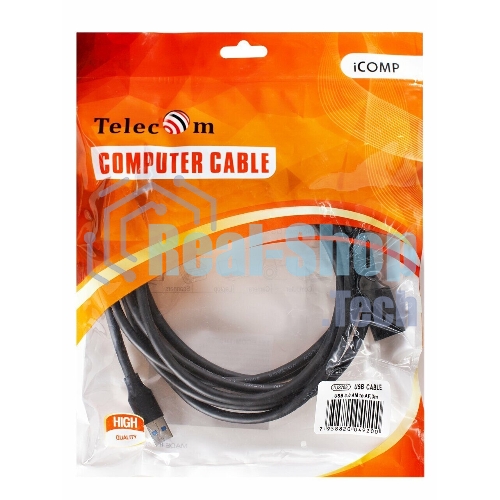 Кабель удлинительный USB3.0 Am-Af 3m Telecom черный (TUS708-3M)