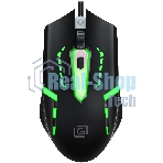 Мышь проводная Oklick 398G черный, 2400 dpi, USB, кнопки - 4