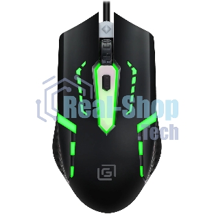 Мышь проводная Oklick 398G черный, 2400 dpi, USB, кнопки - 4